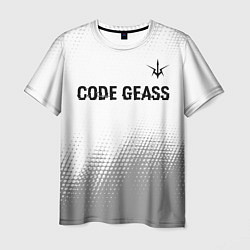 Мужская футболка Code Geass glitch на светлом фоне: символ сверху