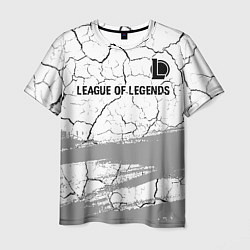 Мужская футболка League of Legends glitch на светлом фоне: символ с
