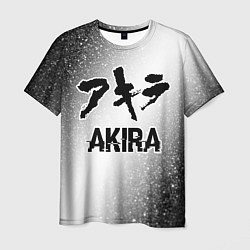 Мужская футболка Akira glitch на светлом фоне