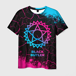 Мужская футболка Black Butler - neon gradient