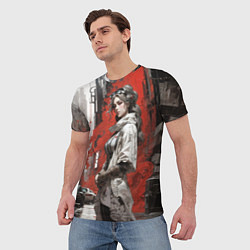Футболка мужская Леди на променаде, цвет: 3D-принт — фото 2