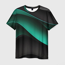 Мужская футболка Абстрактная зеленая текстура