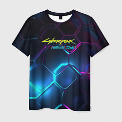 Мужская футболка Neon cyberpunk logo