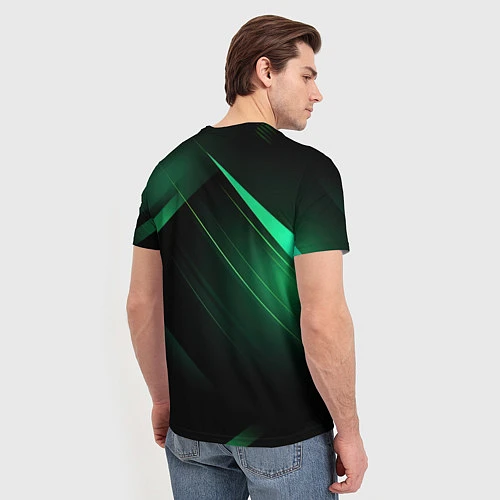 Мужская футболка Герб РФ зеленый черный фон за 1330 ₽ купить в магазине  ПлейПринт (10349639903301)