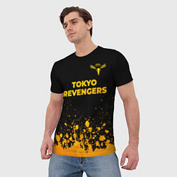 Футболка мужская Tokyo Revengers - gold gradient: символ сверху, цвет: 3D-принт — фото 2