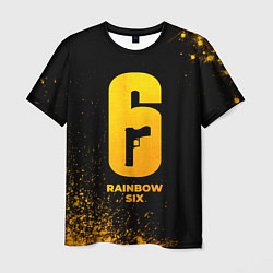 Мужская футболка Rainbow Six - gold gradient