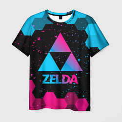 Мужская футболка Zelda - neon gradient