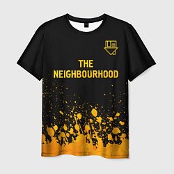 Мужская футболка The Neighbourhood - gold gradient: символ сверху