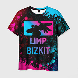 Мужская футболка Limp Bizkit - neon gradient