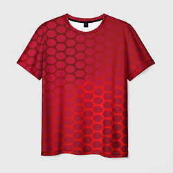 Футболка мужская Сотовый красный градиент, цвет: 3D-принт