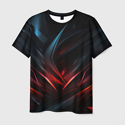 Мужская футболка Black red abstract