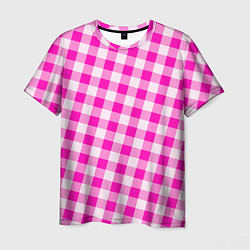 Мужская футболка Розовая клетка Барби