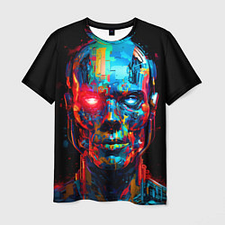 Мужская футболка AI Робот digital pop-art