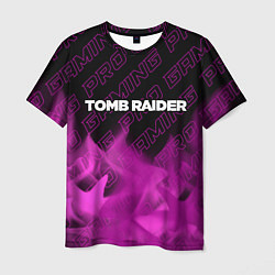 Футболка мужская Tomb Raider pro gaming: символ сверху, цвет: 3D-принт
