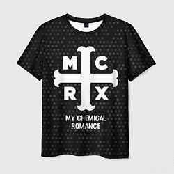 Мужская футболка My Chemical Romance glitch на темном фоне