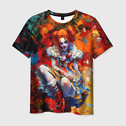 Мужская футболка Клоун девушка