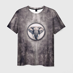 Мужская футболка Слон с хоботом