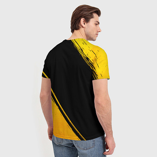 Мужская футболка Spirited Away - gold gradient: надпись, символ / 3D-принт – фото 4