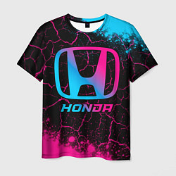 Мужская футболка Honda - neon gradient