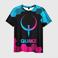 Мужская футболка Quake - neon gradient