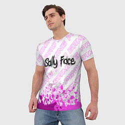 Футболка мужская Sally Face pro gaming: символ сверху, цвет: 3D-принт — фото 2