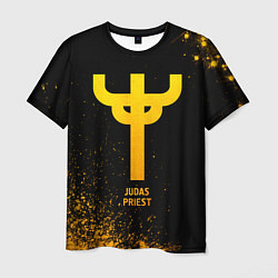 Мужская футболка Judas Priest - gold gradient