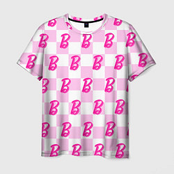 Мужская футболка Розовая шашка и Барби