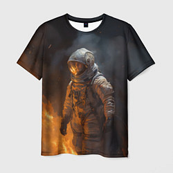 Мужская футболка Огонь в космосе
