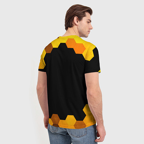 Мужская футболка Chery - gold gradient / 3D-принт – фото 4