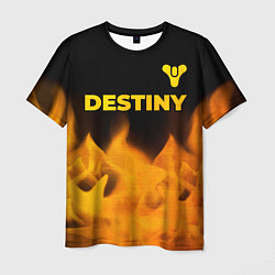 Мужская футболка Destiny - gold gradient: символ сверху