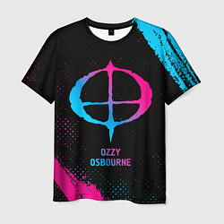 Мужская футболка Ozzy Osbourne - neon gradient