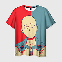 Футболка мужская Saitama hero face, цвет: 3D-принт