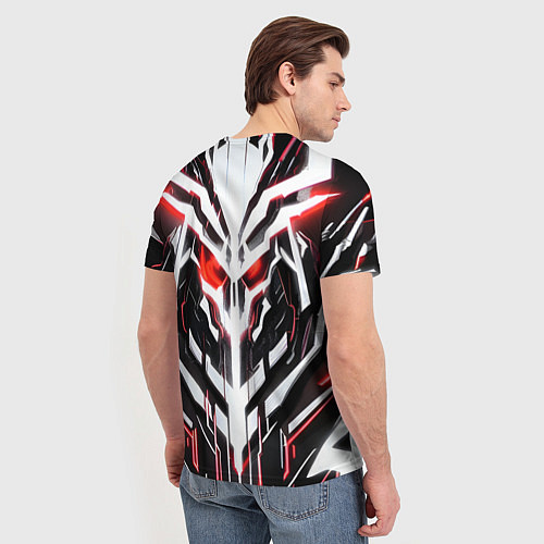 Мужская футболка Киберпанк скелет красный / 3D-принт – фото 4
