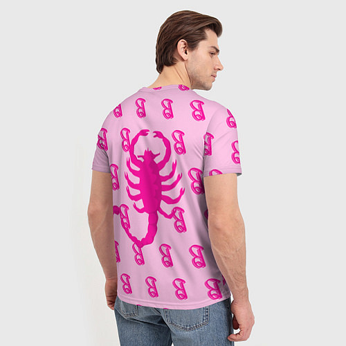 Мужская футболка Буква В и скорпион на спине / 3D-принт – фото 4