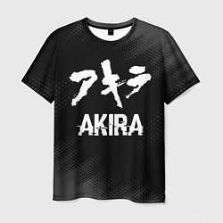 Мужская футболка Akira glitch на темном фоне