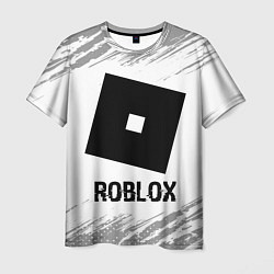 Мужская футболка Roblox glitch на светлом фоне