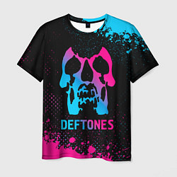 Мужская футболка Deftones - neon gradient