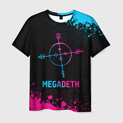 Мужская футболка Megadeth - neon gradient
