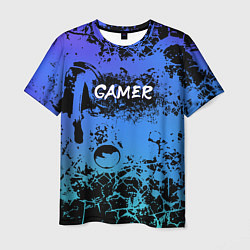 Мужская футболка Gamer геймер абстрактный фон