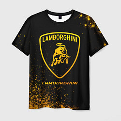 Мужская футболка Lamborghini - gold gradient