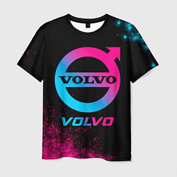 Мужская футболка Volvo - neon gradient