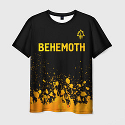 Мужская футболка Behemoth - gold gradient: символ сверху