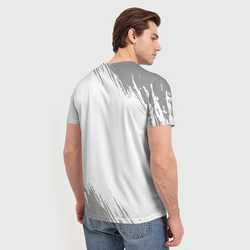 Мужская футболка Berserk glitch на светлом фоне: надпись, символ / 3D-принт – фото 4
