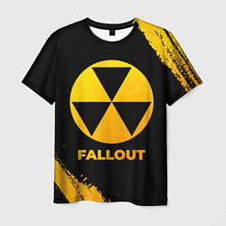 Мужская футболка Fallout - gold gradient