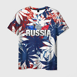 Мужская футболка Russia лепестки