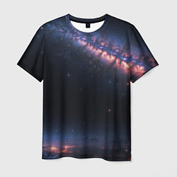 Мужская футболка Млечный путь в звездном небе
