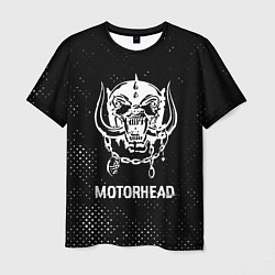 Мужская футболка Motorhead glitch на темном фоне