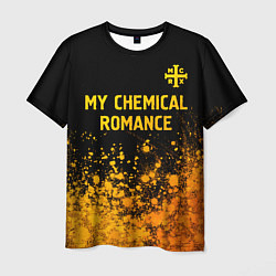 Мужская футболка My Chemical Romance - gold gradient: символ сверху