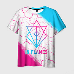 Мужская футболка In Flames neon gradient style