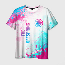 Мужская футболка The Offspring neon gradient style: надпись, символ